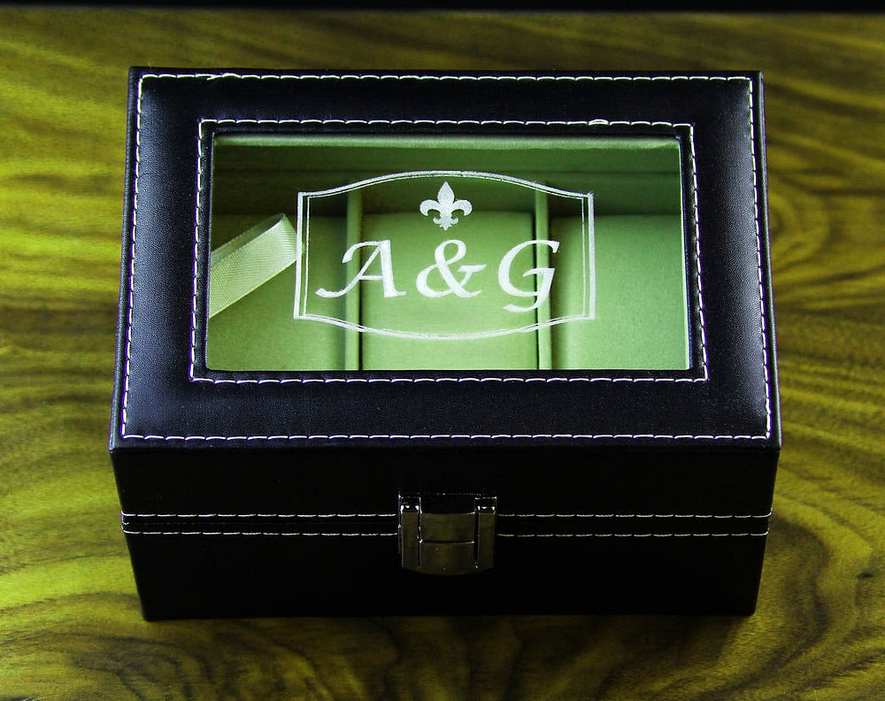 Groomsmen Gifts, Personalized Watch Box-3 Slots GiftideaStutio