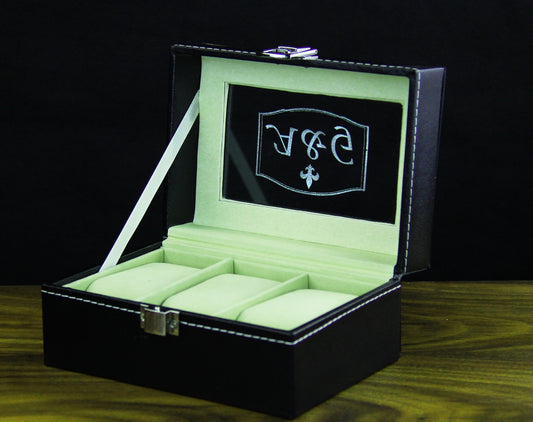 Groomsmen Gifts, Personalized Watch Box-3 Slots GiftideaStutio