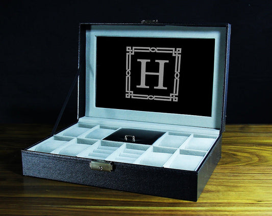 Groomsmen Gifts, Personalized Watch Box-8 watch slots and 9 jewelry slots GiftideaStutio