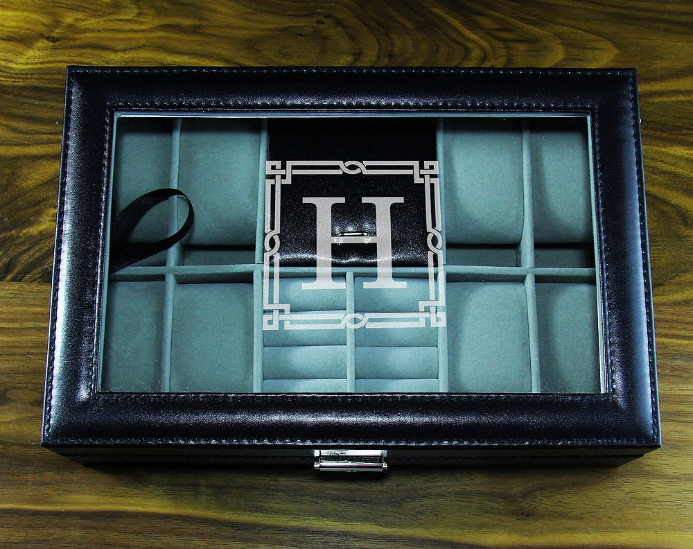 Groomsmen Gifts, Personalized Watch Box-8 watch slots and 9 jewelry slots GiftideaStutio