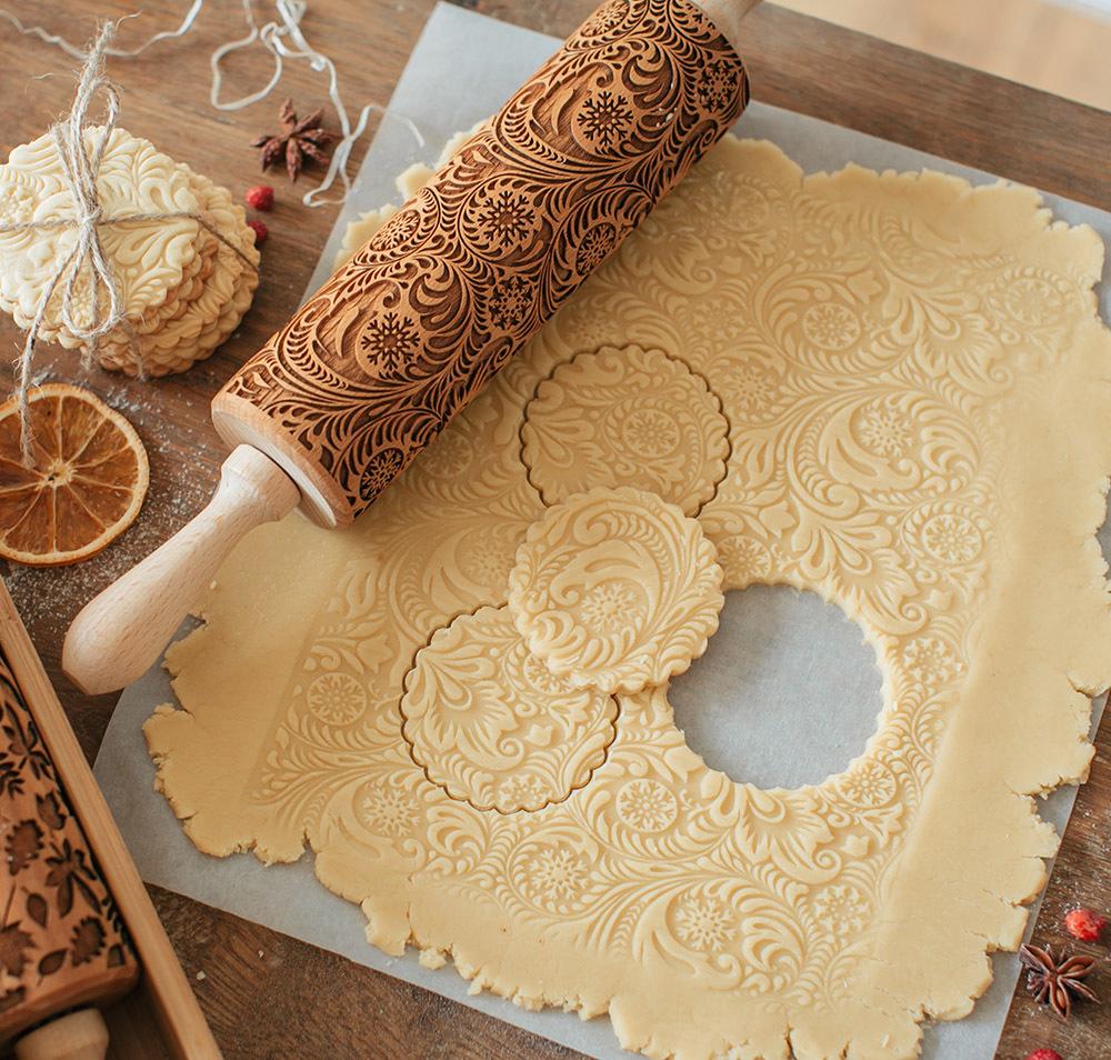 Snow Flack - Embossing Rolling Pin CustomizedGift