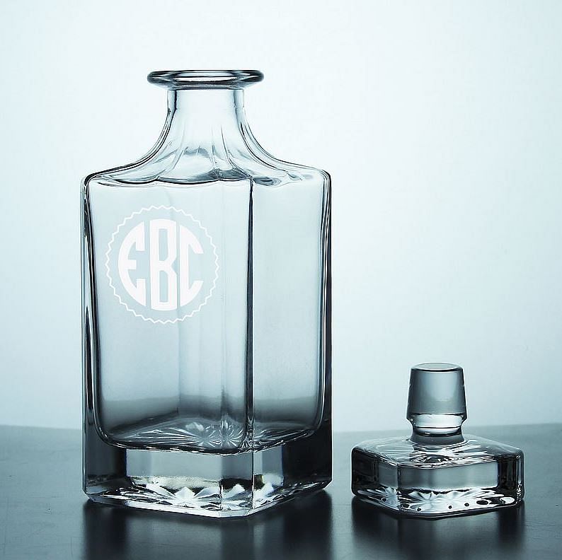 Groomsmen Gifts, Personalized Crystal Square Decanter GiftideaStutio