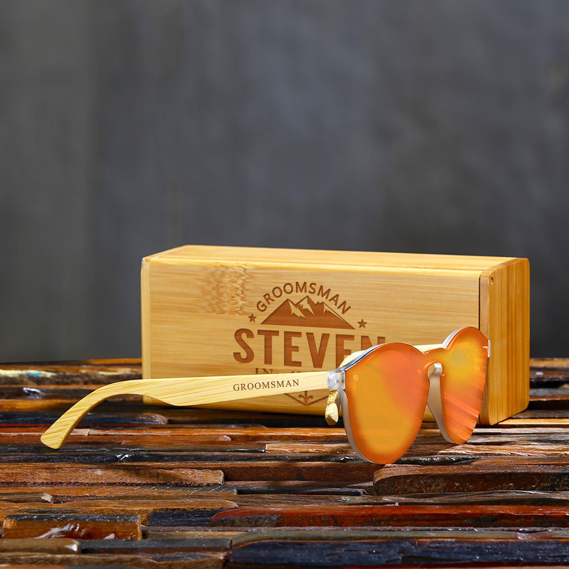 Groomsmen Gifts Personalized Sunglasses - Red customizedgift