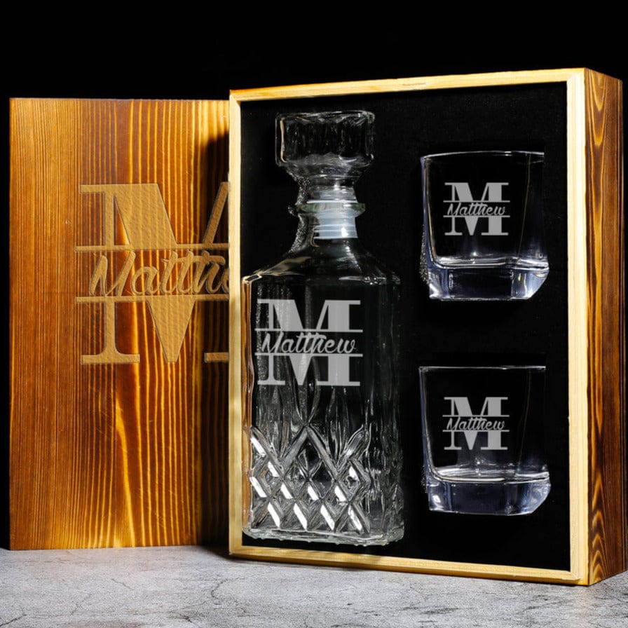 Personalized Whiskey Decanter & Decanter Set, Christmas Gift GiftideaStutio