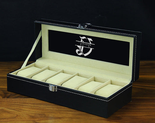 Groomsmen Gifts, Personalized Watch Box-6 Slots GiftideaStutio