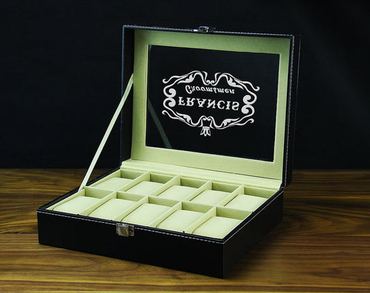 Groomsmen Gifts, Personalized Watch Box-10 Slots giftideastudio