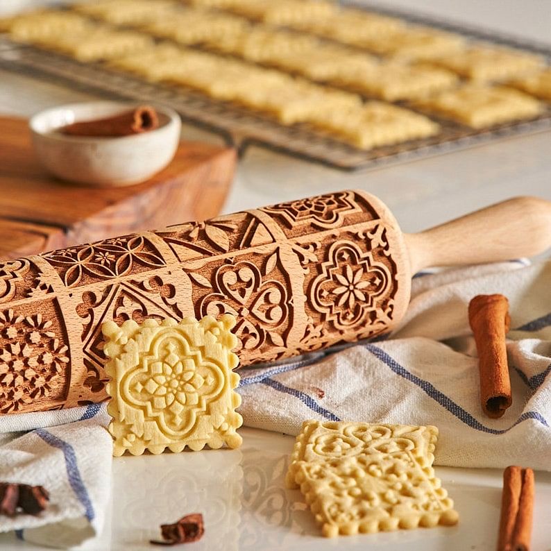 Vintage - Embossing Rolling Pin CustomizedGift