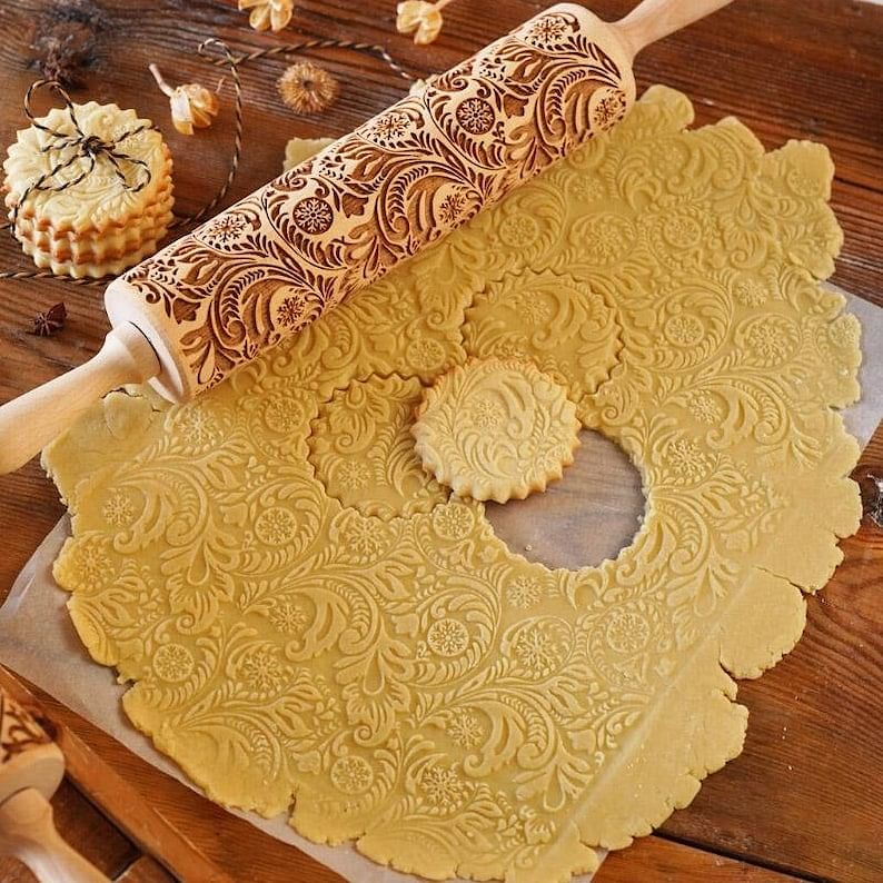 Snow Flack - Embossing Rolling Pin CustomizedGift