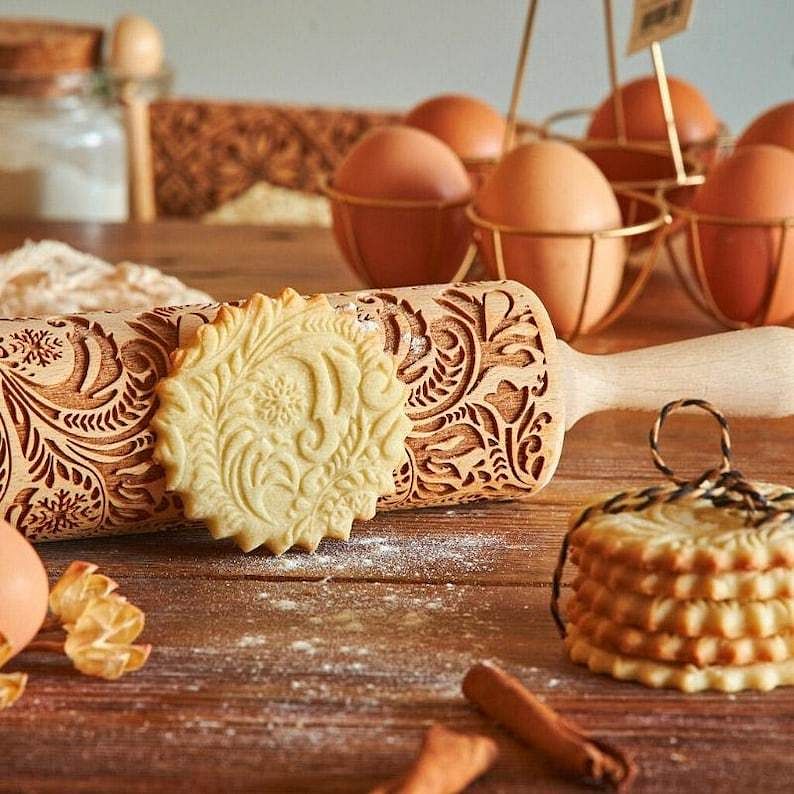 Snow Flack - Embossing Rolling Pin CustomizedGift
