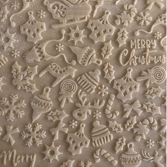 Merry Christmas - Embossing Rolling Pin CustomizedGift